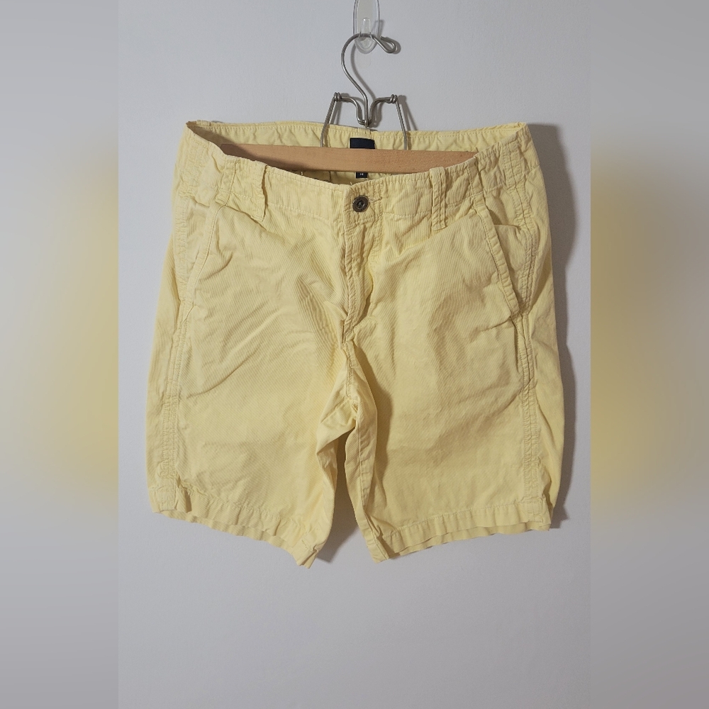 Gap Mens Yellow Courdoroy Khaki Shorts 30 Waist